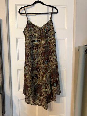 Y2K Paisley Dress Size 13 (Large)